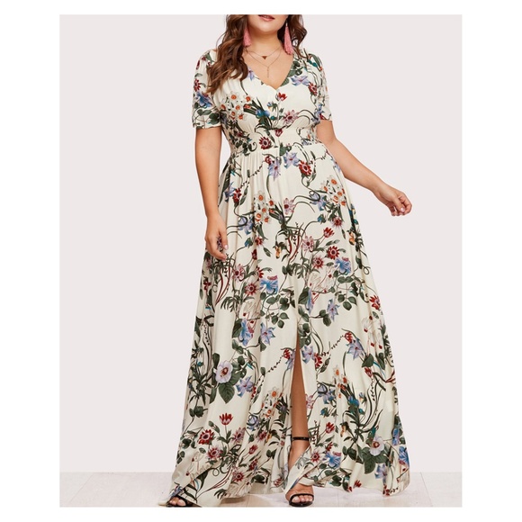 MBM Unlimited Dresses & Skirts - Yellow Floral Button Down Maxi Dress